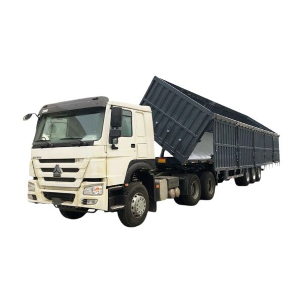 Semi-remorque benne latérale